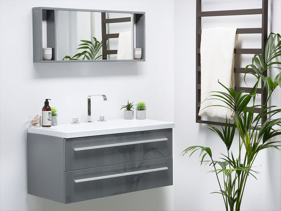 Bathroom Vanity Set 101 cm 48 cm Grey Almeria