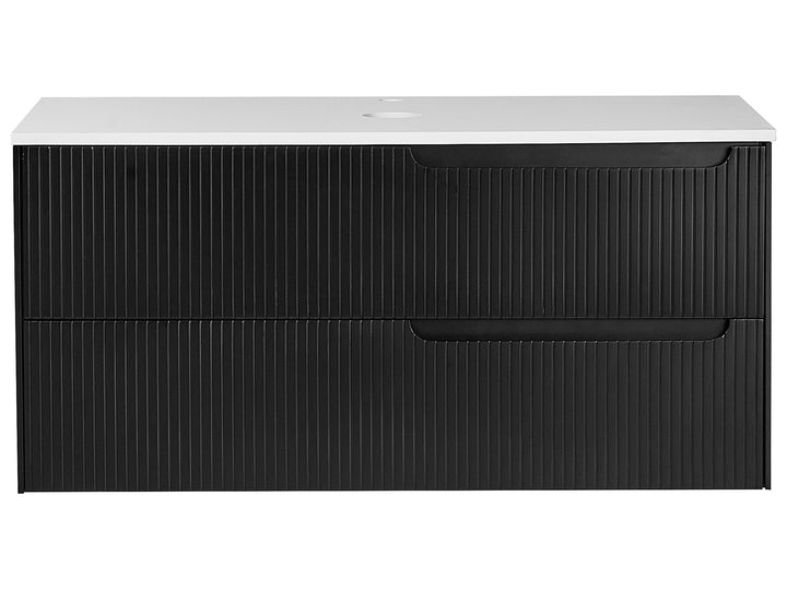 Wall Mounted Washbasin Cabinet 100 cm Black Quintela