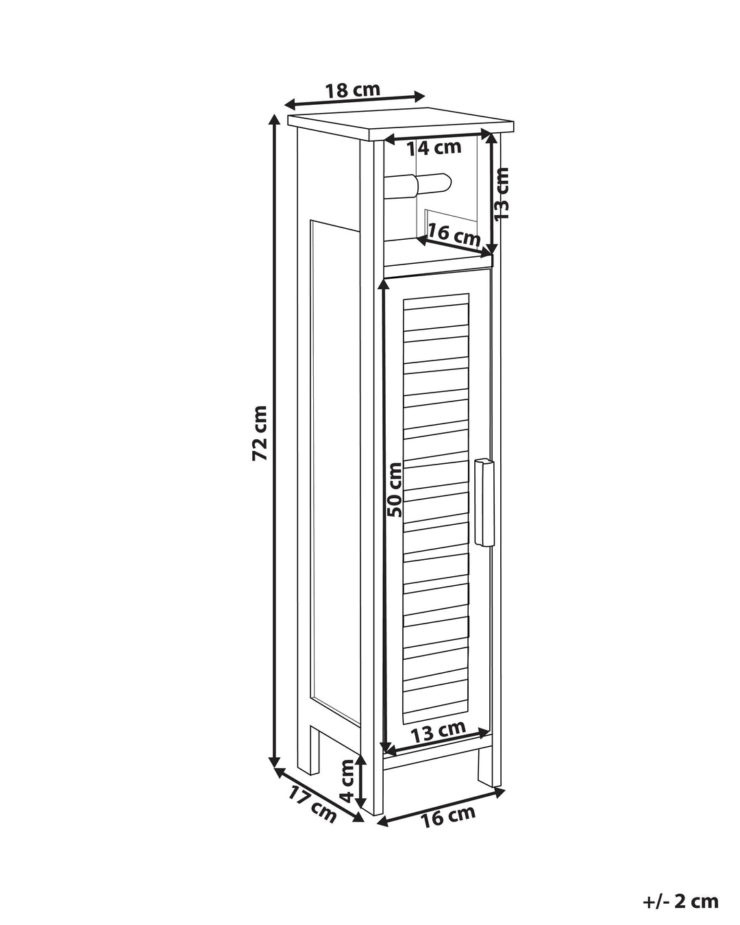 Toilet Paper Cabinet Bamboo Wood Light Brown Olathe