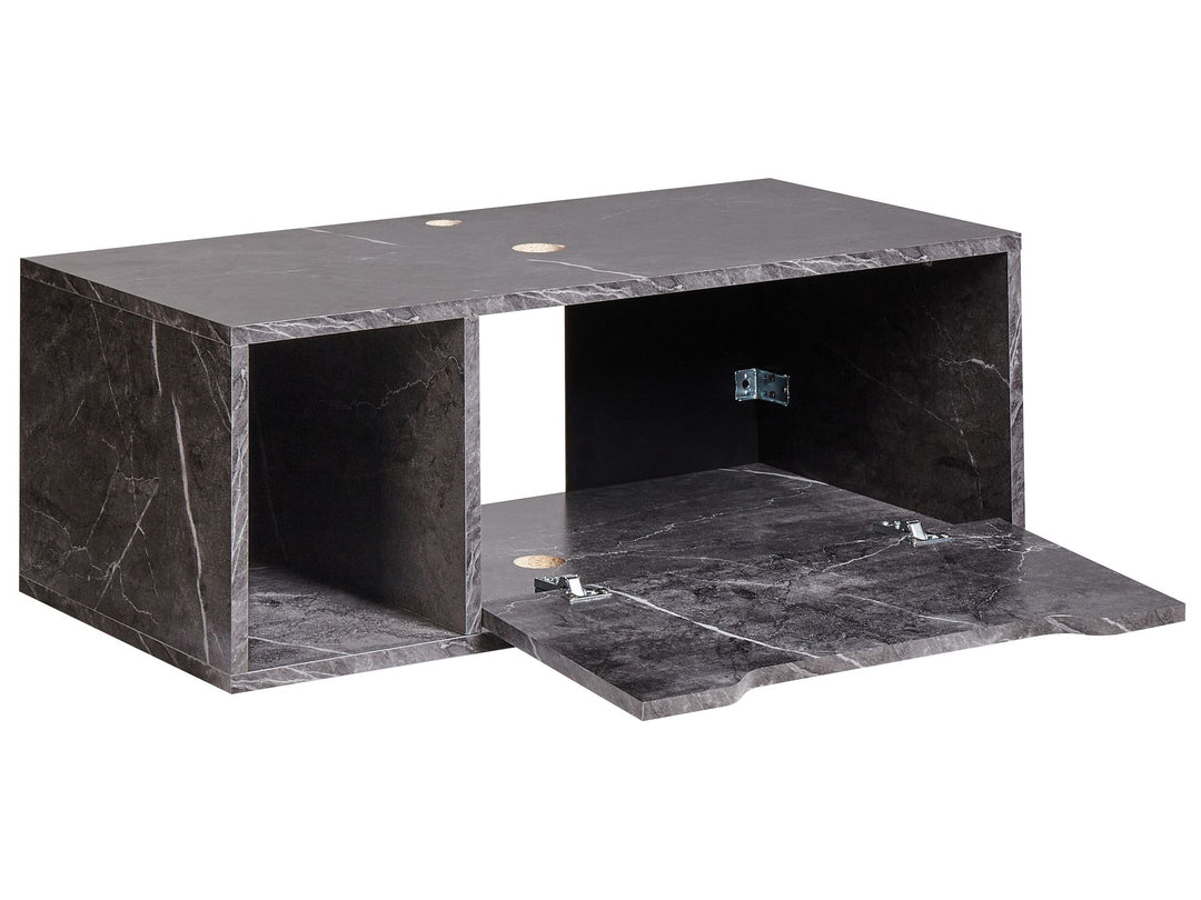Wall Mounted Washbasin Cabinet 80 cm Black Marble Cascavel