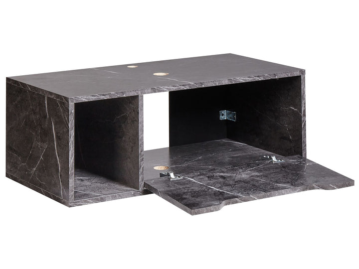 Wall Mounted Washbasin Cabinet 80 cm Black Marble Cascavel