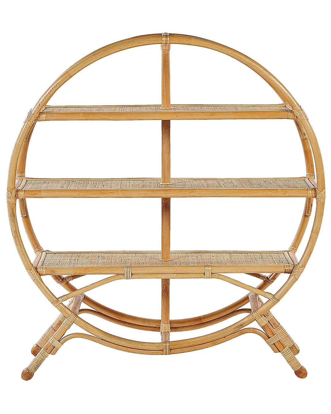 3 Tier Shelving Unit Rattan 109 cm Natural Amyri