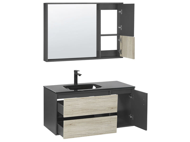 Bathroom Vanity Set Black Teruel
