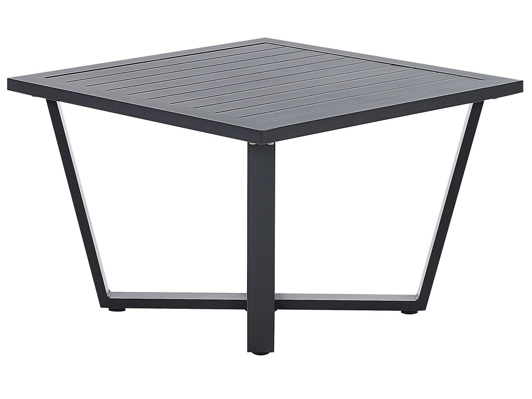 Vizzini Garden Corner Sofa with Table 5 Seater Metal Grey