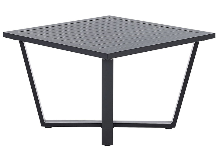 Vizzini Garden Corner Sofa with Table 5 Seater Metal Grey