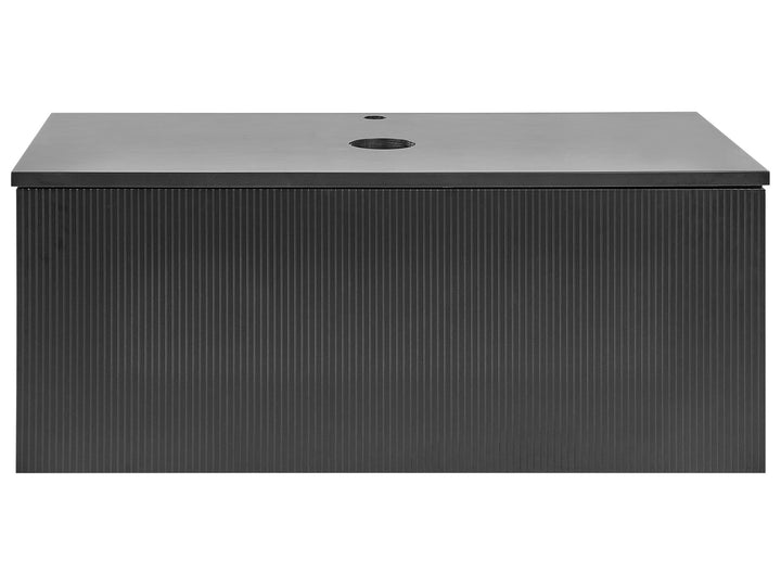 Wall Mounted Washbasin Cabinet 100 cm Black Alzira