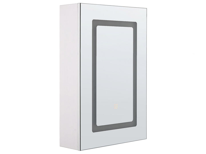 Rectangular glass panel with white frame on a white background
