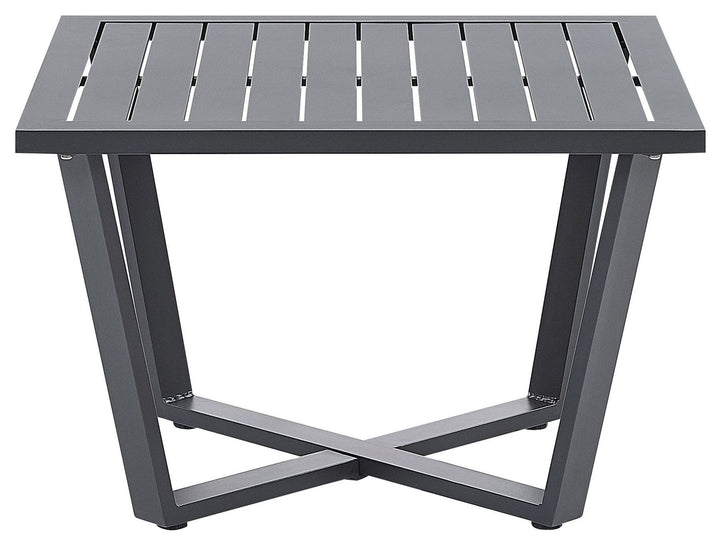 Vizzini Garden Corner Sofa with Table 5 Seater Metal Grey