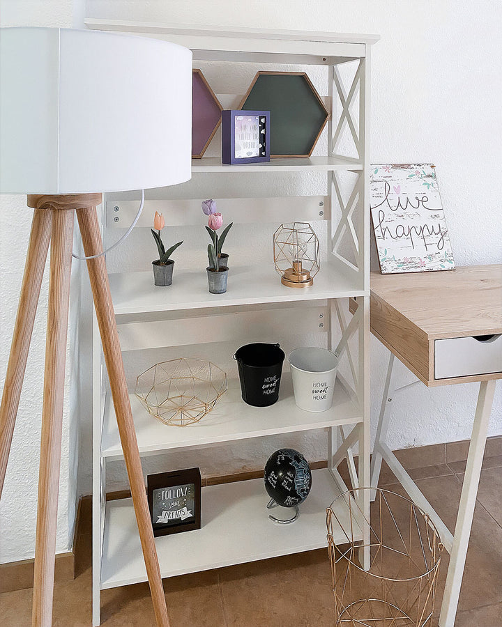 4 Tier Bookcase 152 cm White Afeez