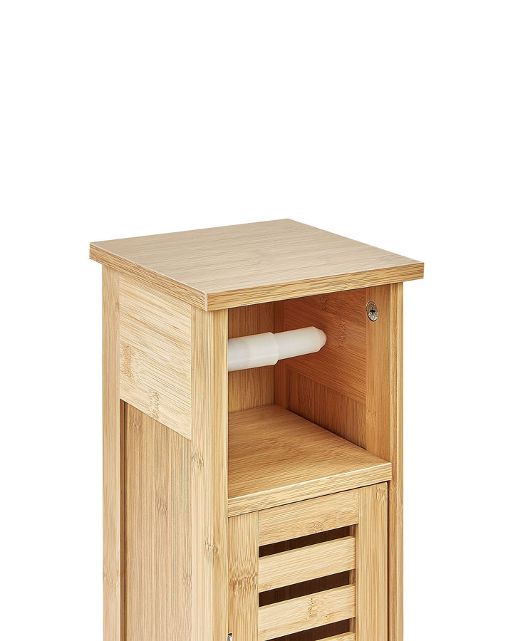 Toilet Paper Cabinet Bamboo Wood Light Brown Olathe