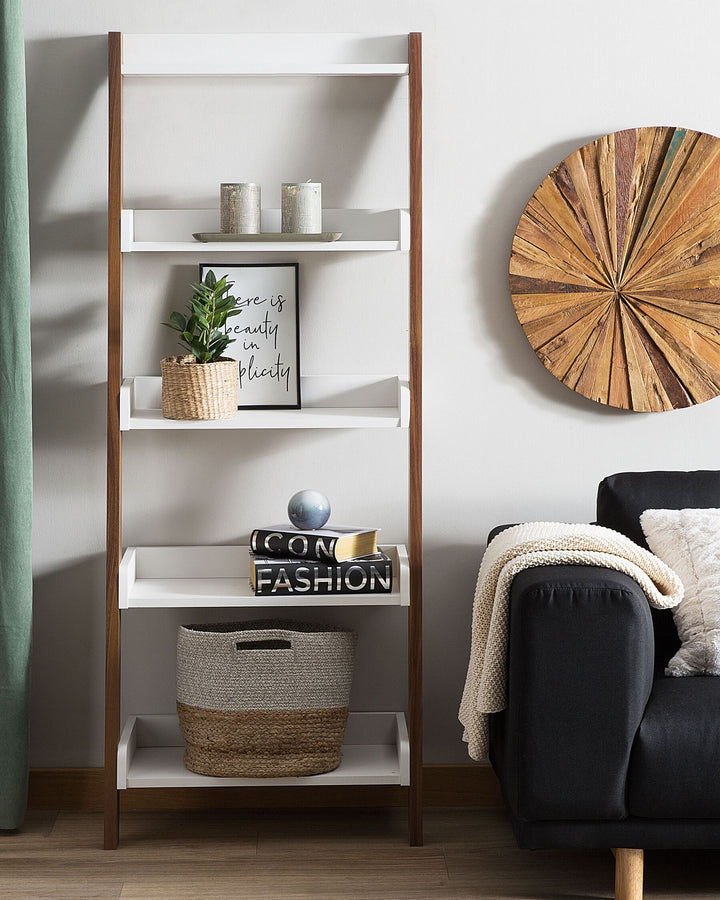 5 Tier Shelving Unit 164 cm Brown/ White Susan