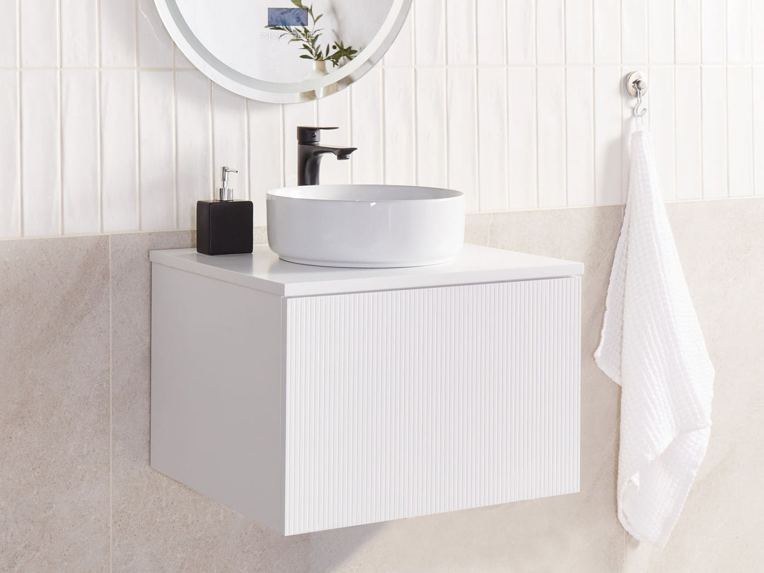 Wall Mounted Washbasin Cabinet 60 cm White Alzira