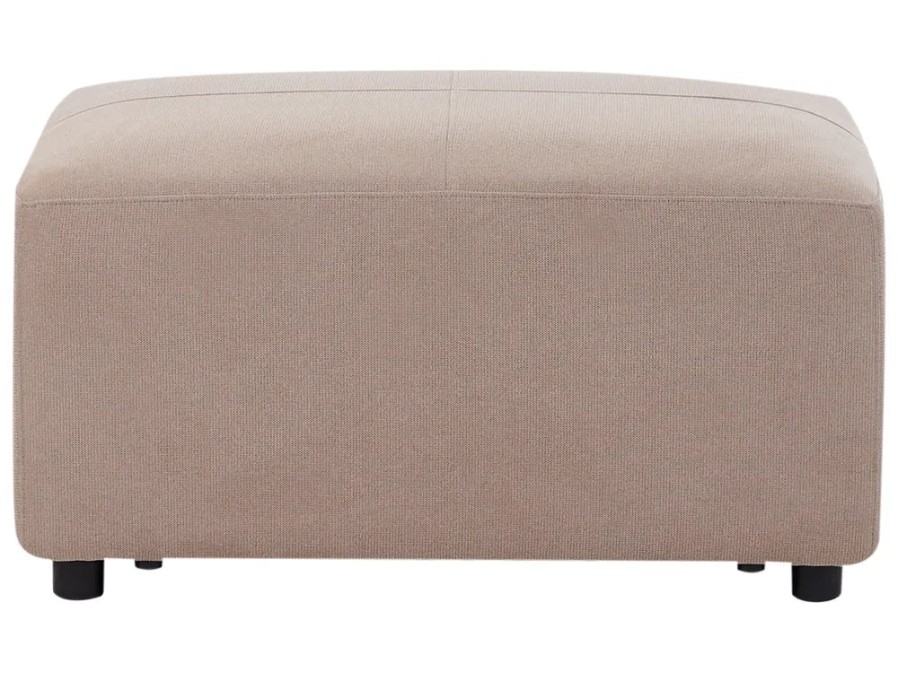 Corner Sofa 4 Seater Fabric Taupe with Ottoman Right Hand Olva