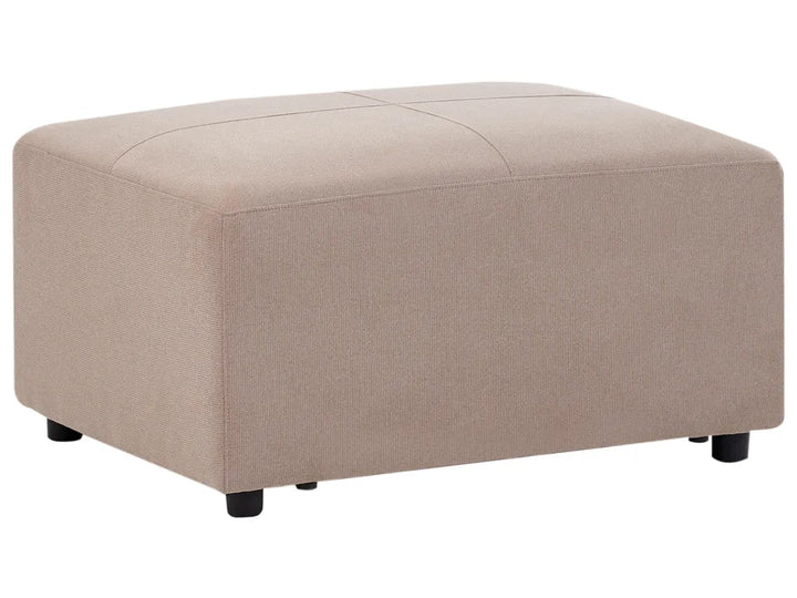 Corner Sofa 4 Seater Fabric Taupe with Ottoman Right Hand Olva