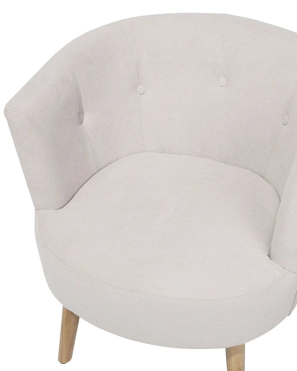 Armchair Fabric Off-White Tolzmann