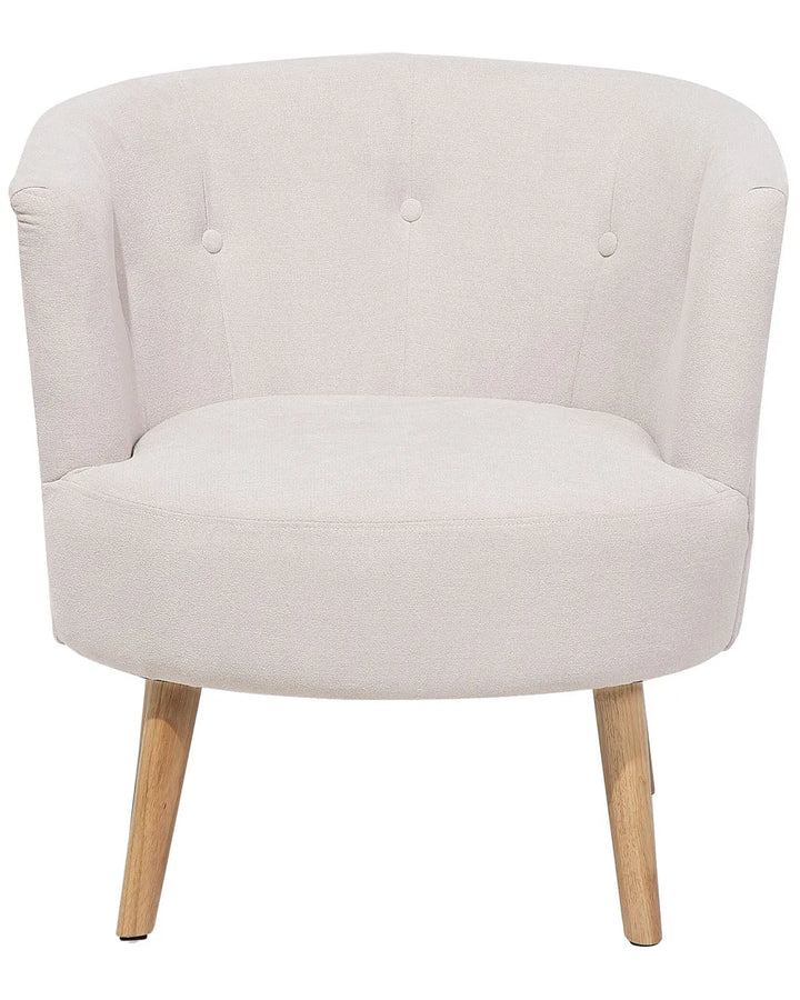 Armchair Fabric Off-White Tolzmann