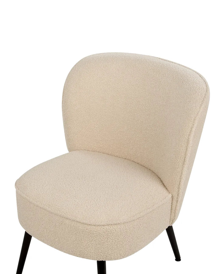 Armchair Boucle Light Beige Smelda