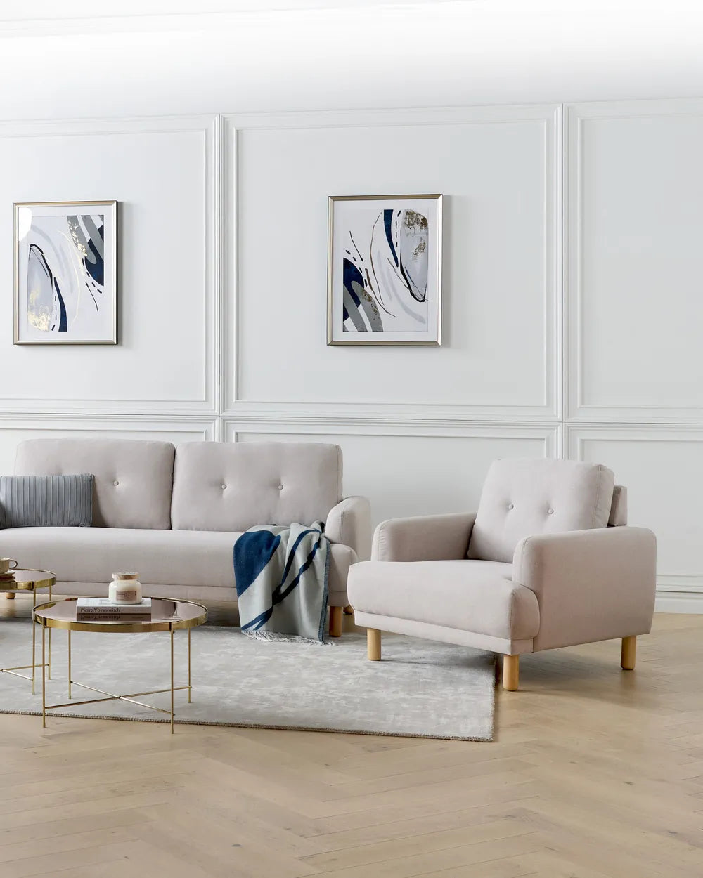 Armchair Fabric Taupe Shelbi