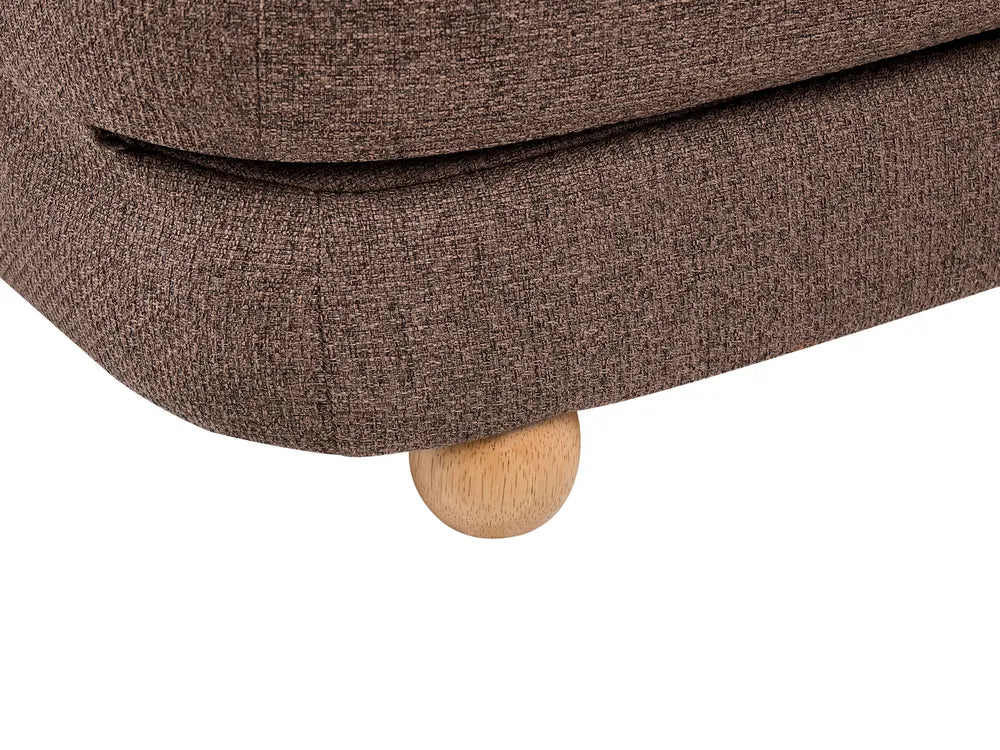 Sofa Bed 2 Seater Faux Linen Brown Almarin