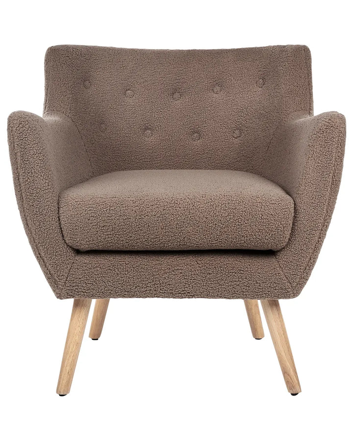 Armchair Boucle Brown Lasca