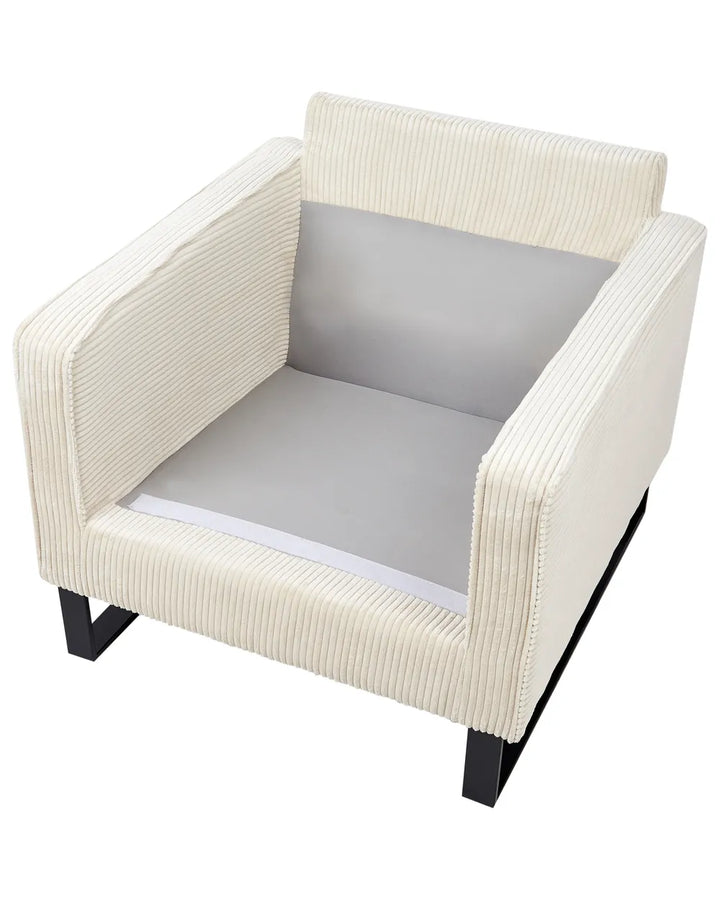 Armchair Corduroy Light Beige Ayran