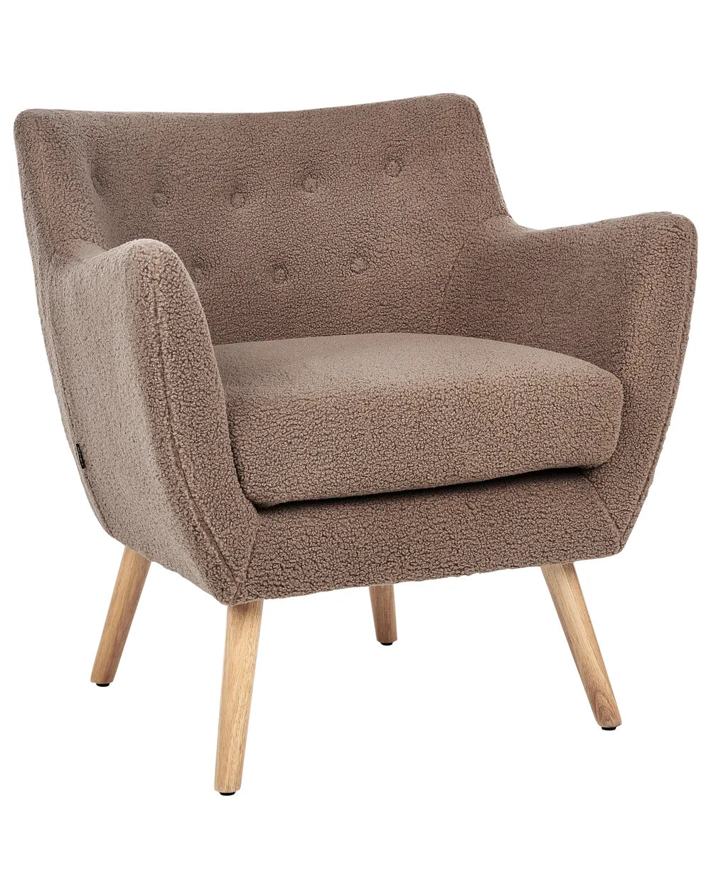 Armchair Boucle Brown Lasca