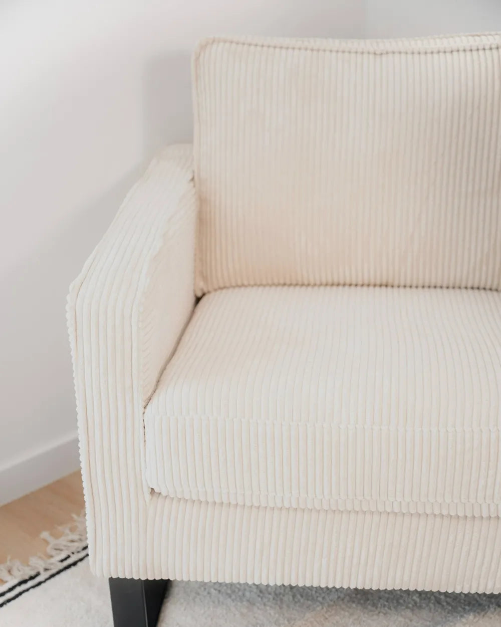 Armchair Corduroy Light Beige Ayran