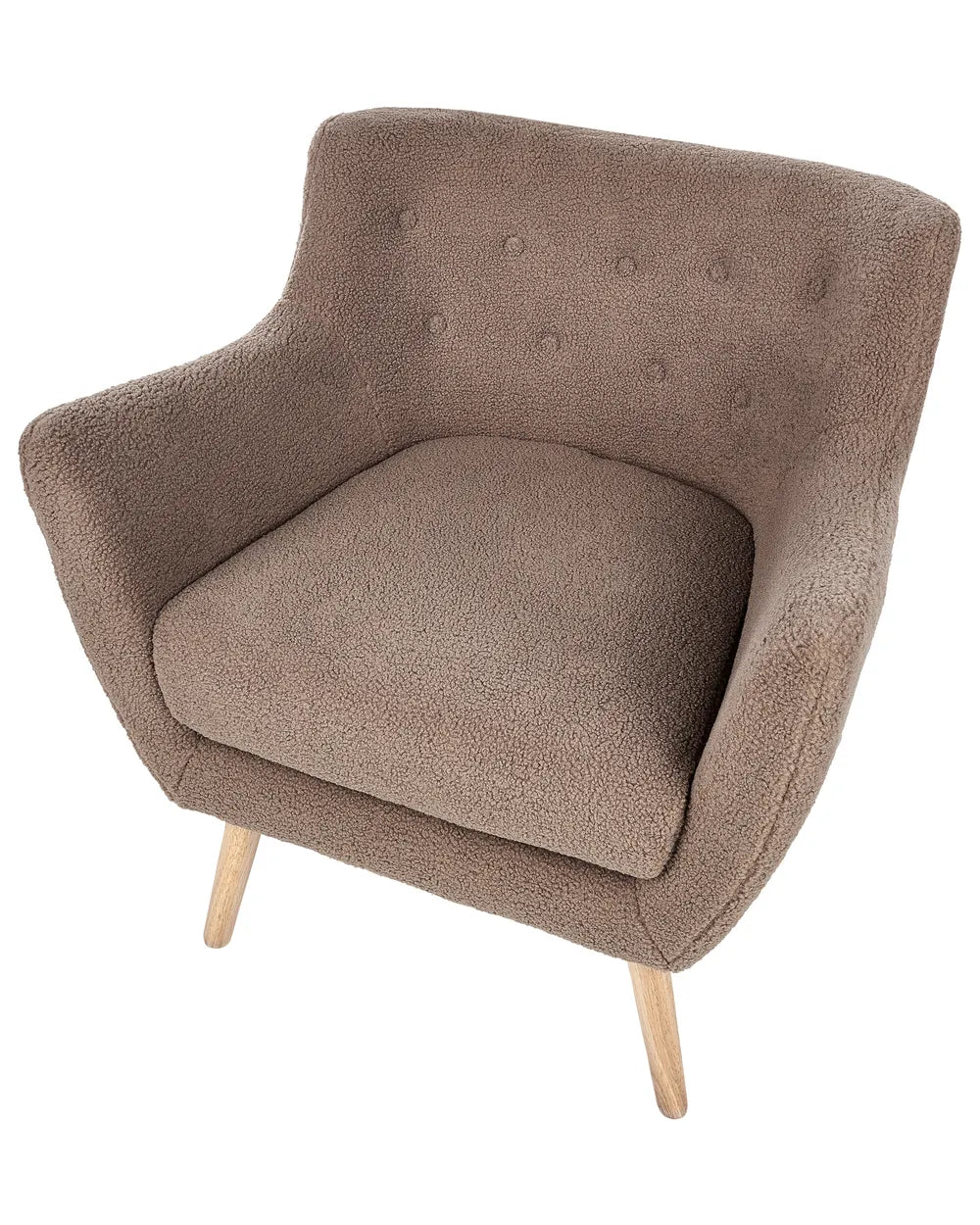 Armchair Boucle Brown Lasca