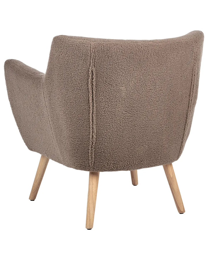 Armchair Boucle Brown Lasca