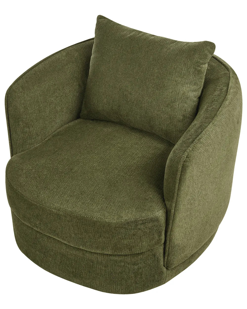 Swivel Armchair Fabric Green Glendora
