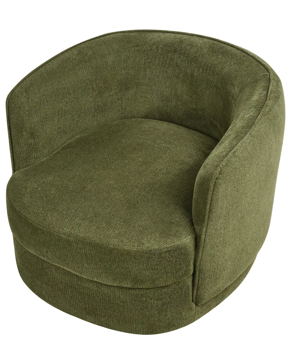 Swivel Armchair Fabric Green Glendora
