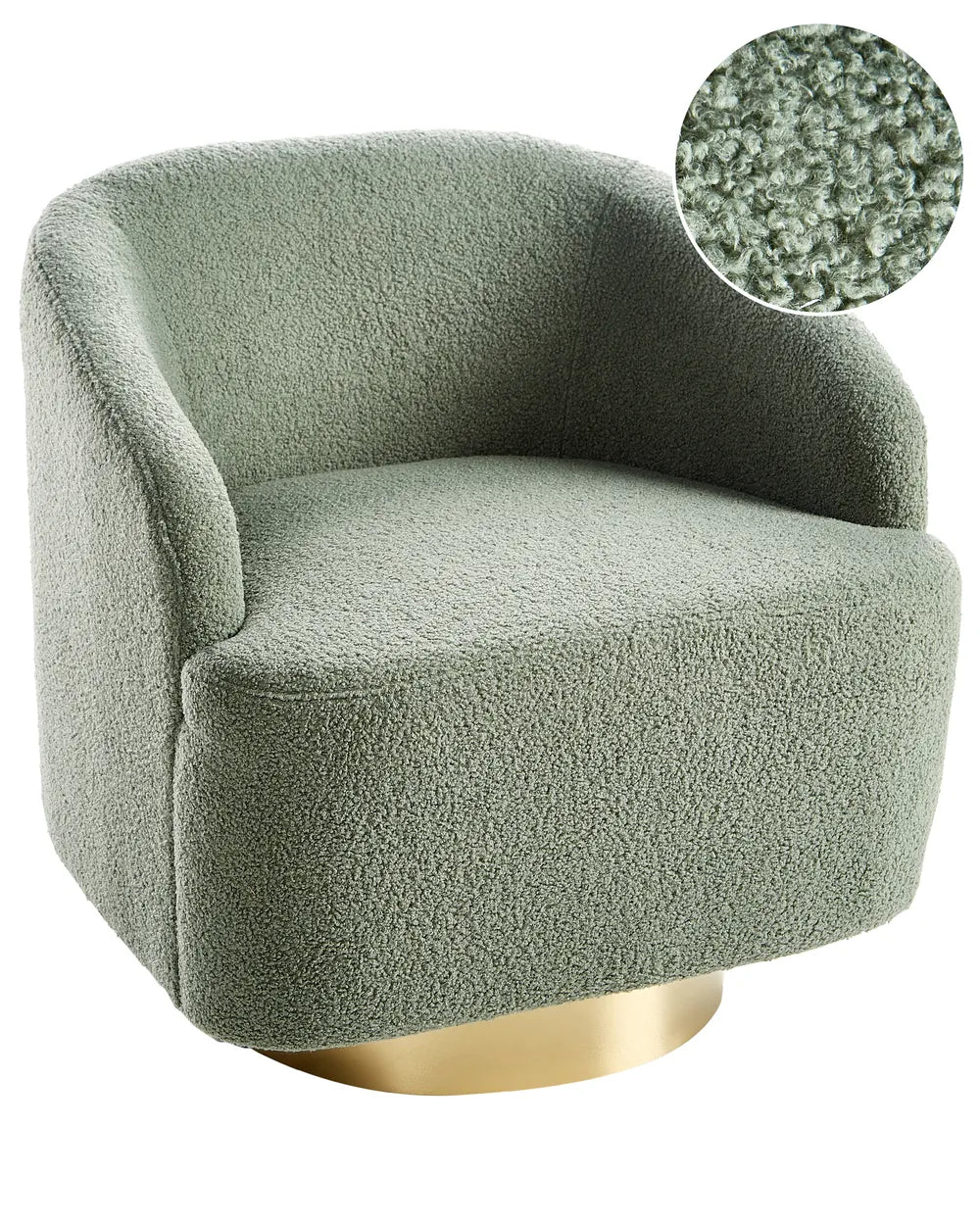 Armchair Boucle Light Green Hana
