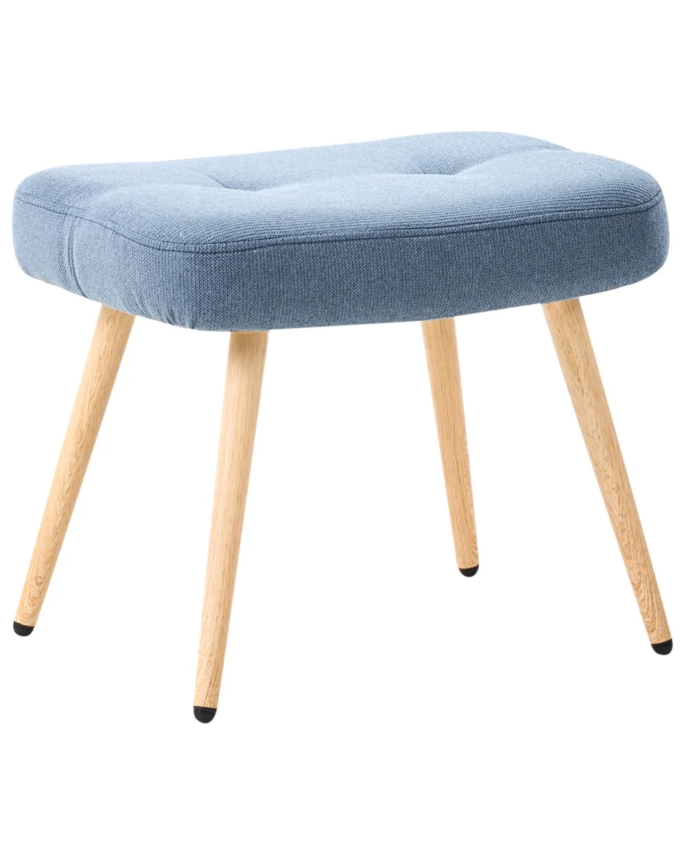 Wingback Chair with Footstool Velvet Dark Blue Devonaire