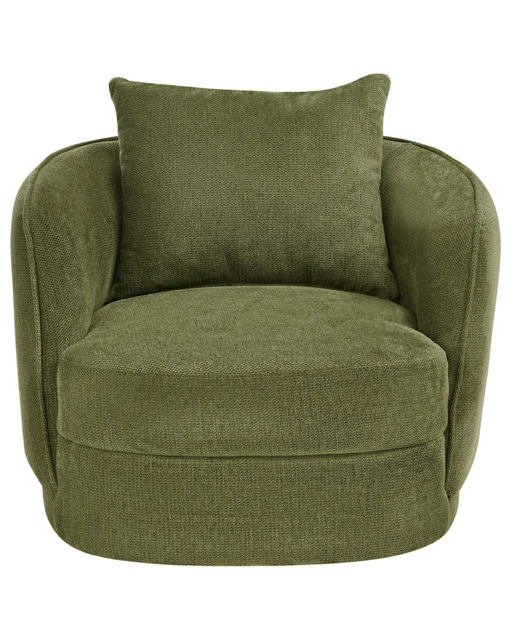 Swivel Armchair Fabric Green Glendora