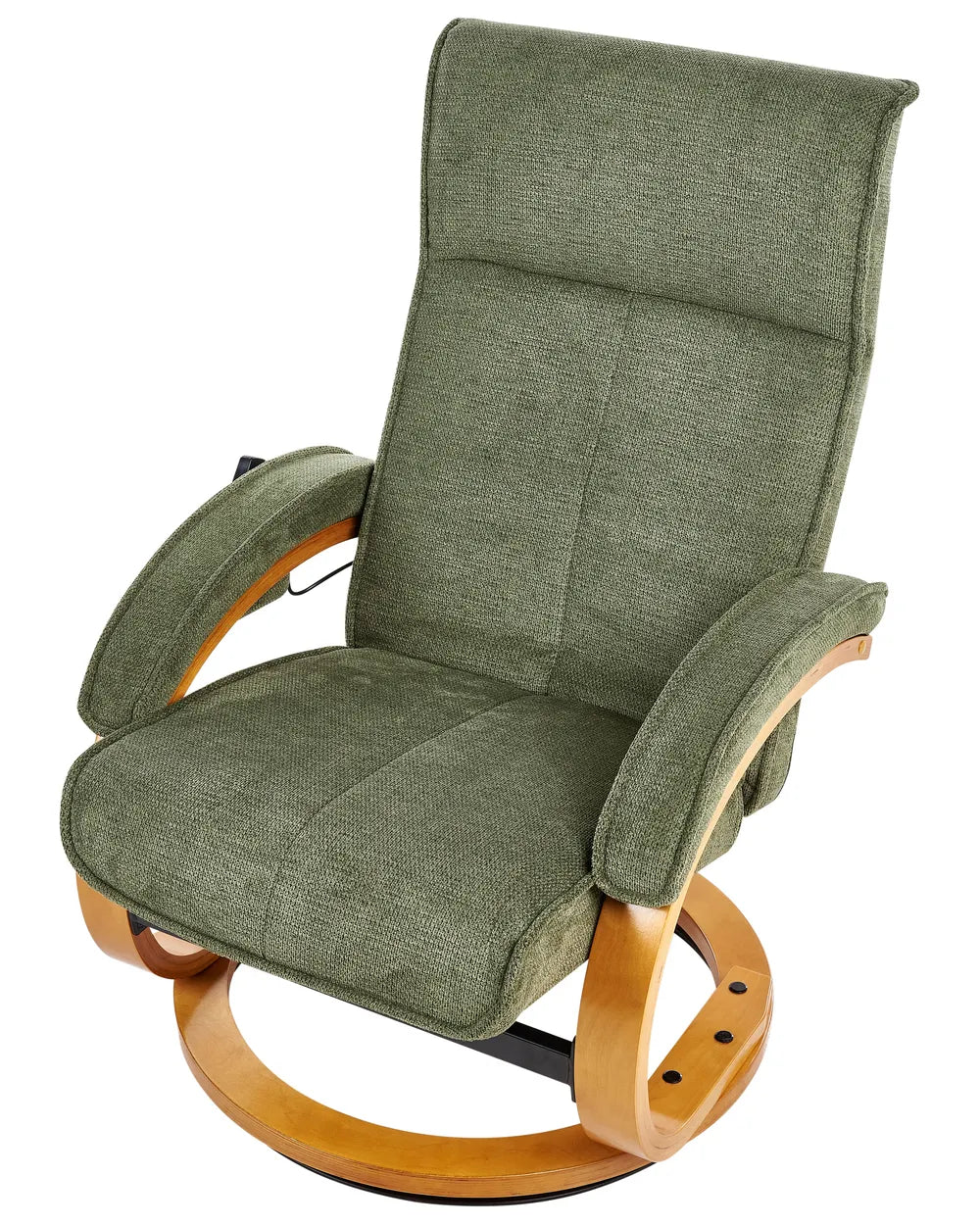 Massage Chair with Footstool Fabric Green Wimberly