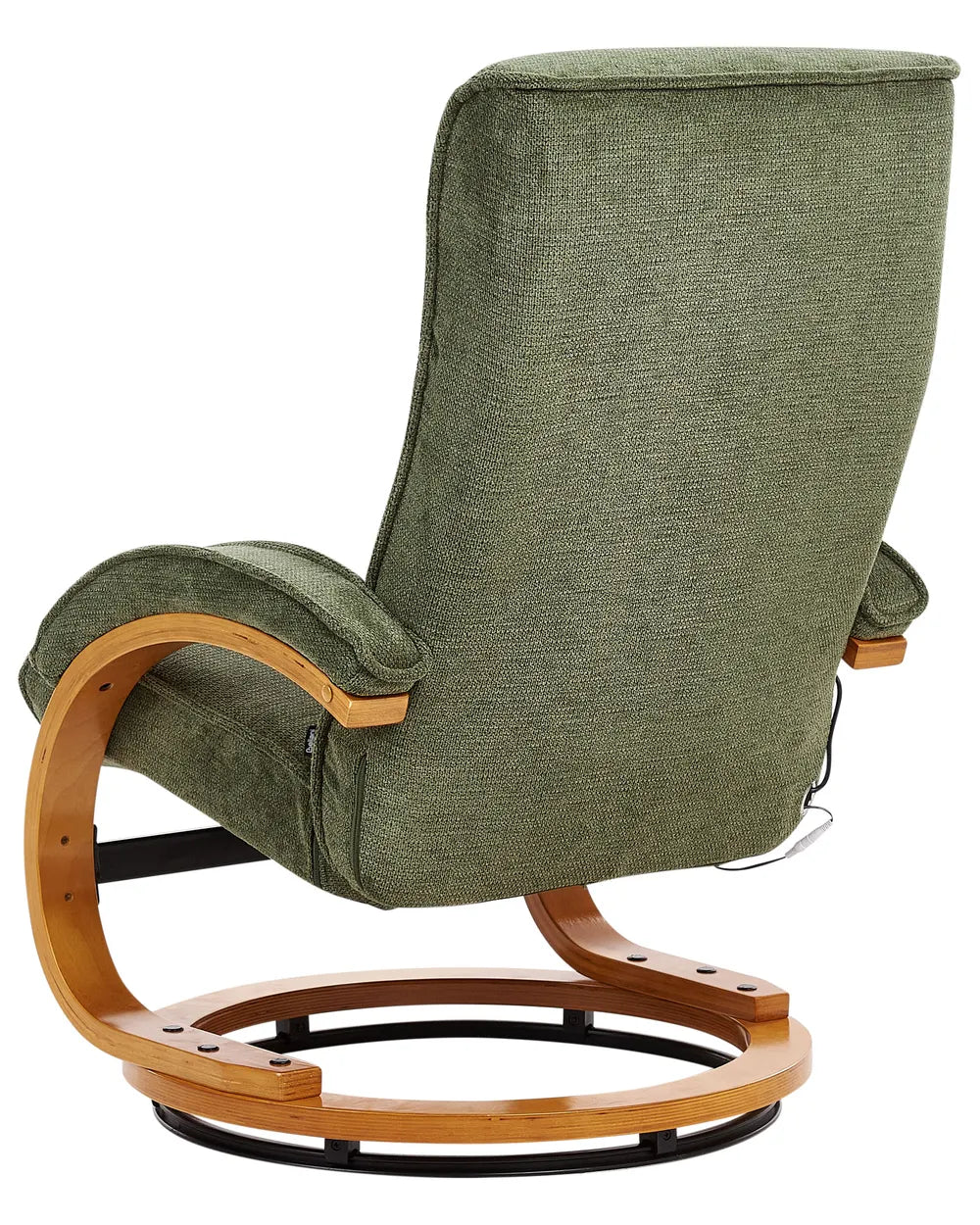 Massage Chair with Footstool Fabric Green Wimberly