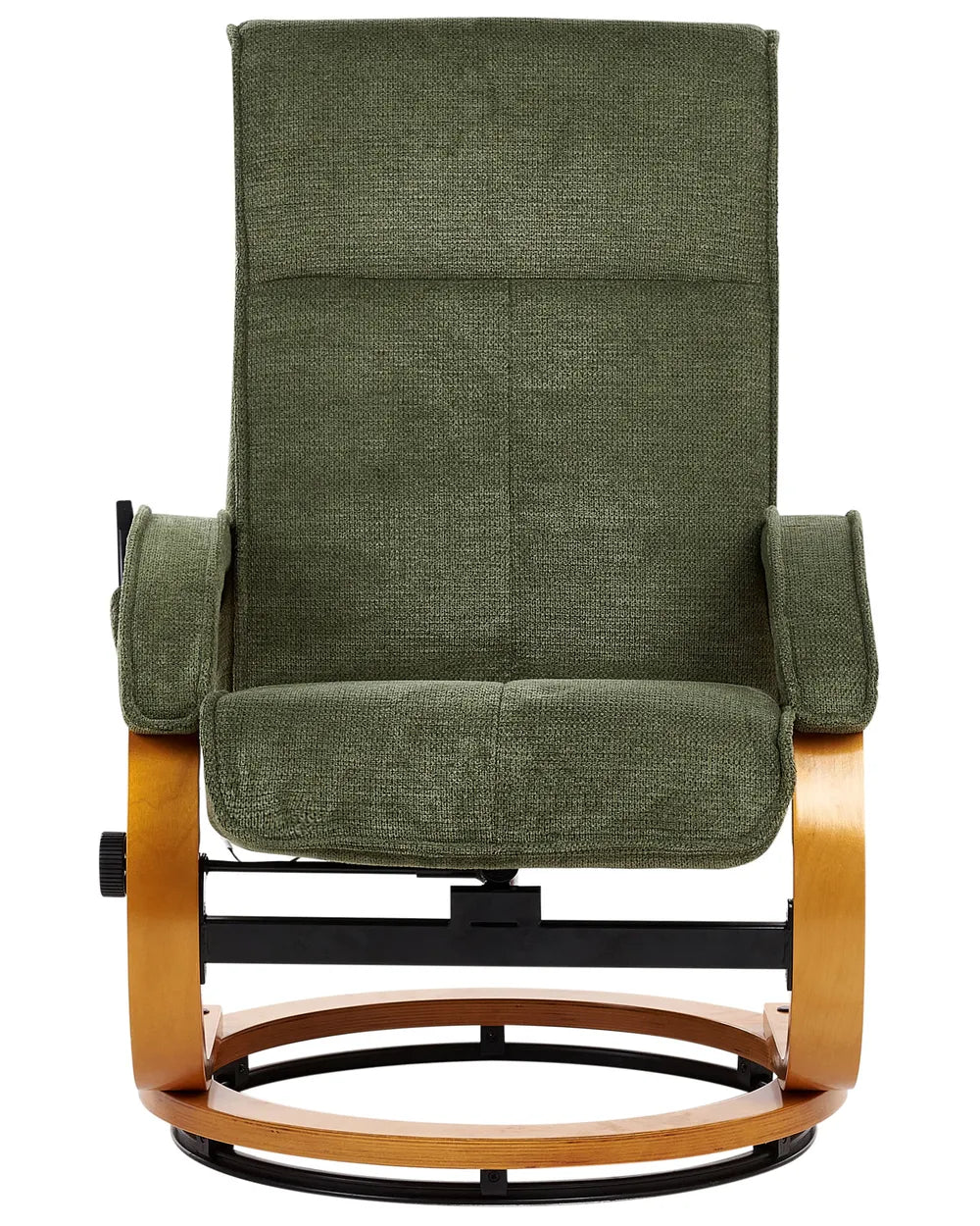 Massage Chair with Footstool Fabric Green Wimberly
