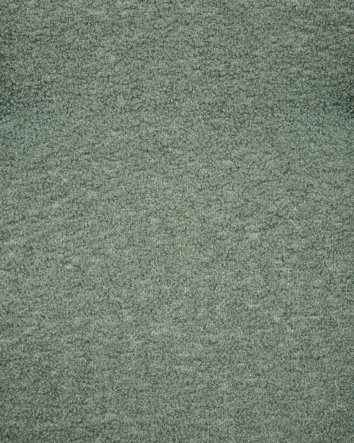 Wingback Chair with Footstool Boucle Light Green Devonaire