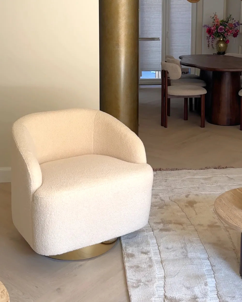 Armchair Boucle Beige Hana