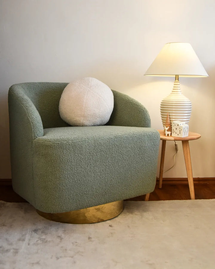 Armchair Boucle Light Green Hana