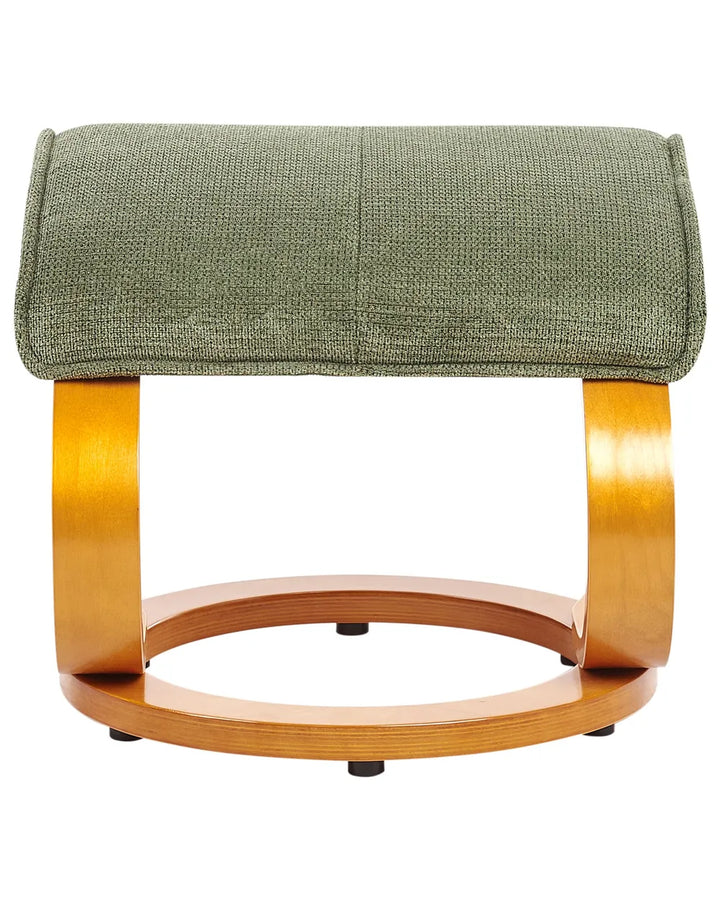 Massage Chair with Footstool Fabric Green Wimberly