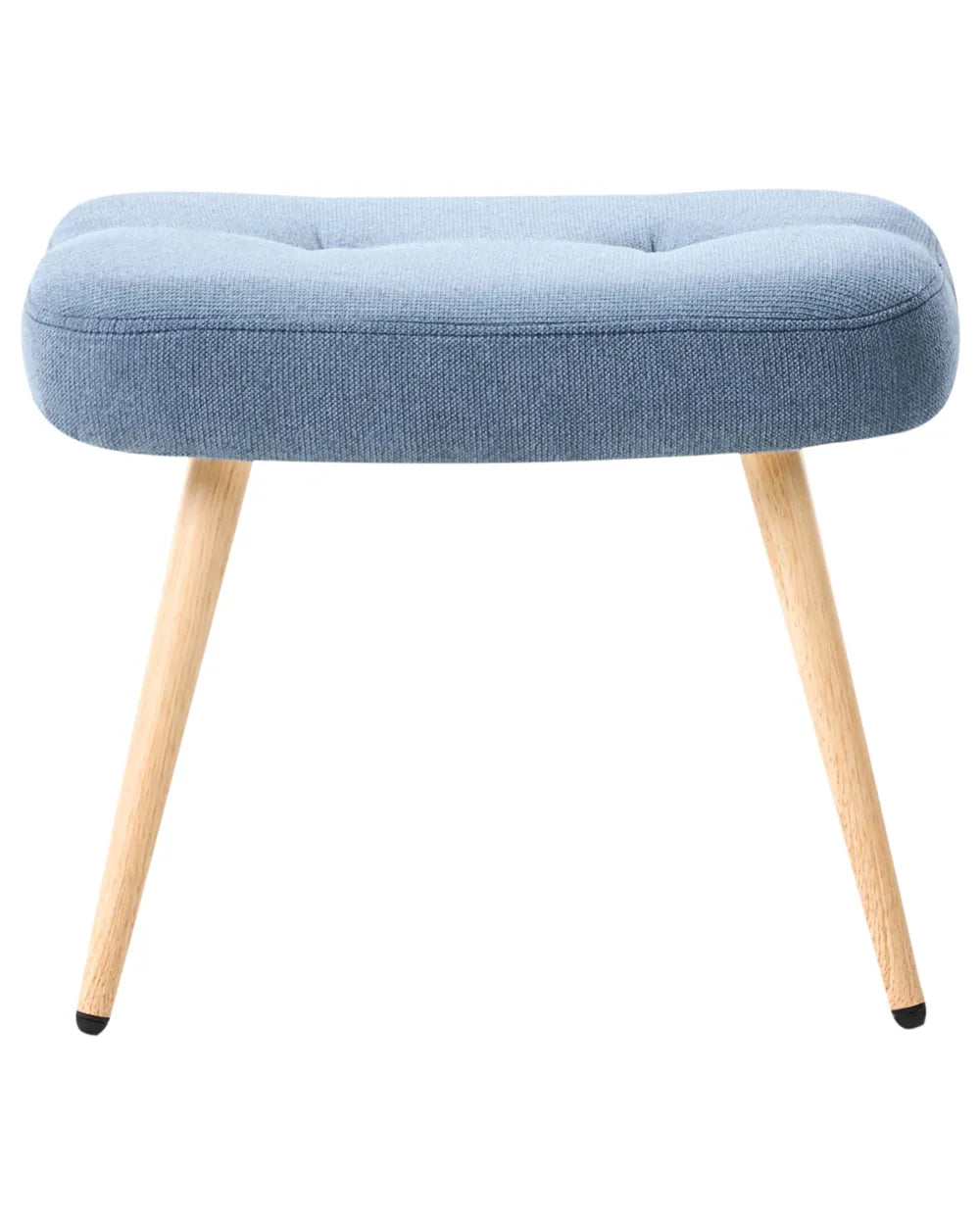 Wingback Chair with Footstool Velvet Dark Blue Devonaire