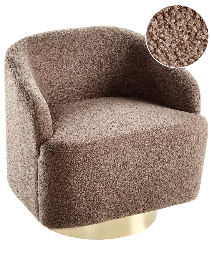 Armchair Fabric Brown Hana