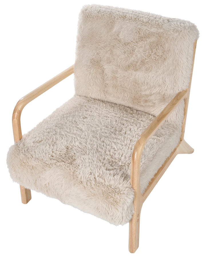 Armchair Faux Fur Light Beige Boney