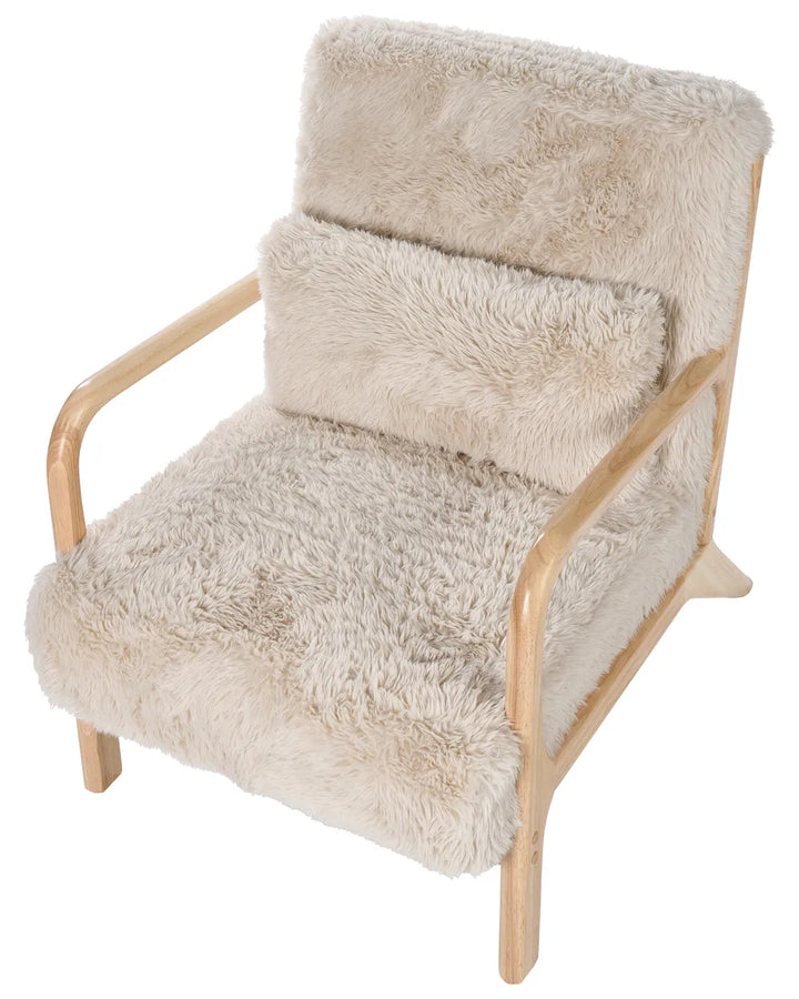 Armchair Faux Fur Light Beige Boney