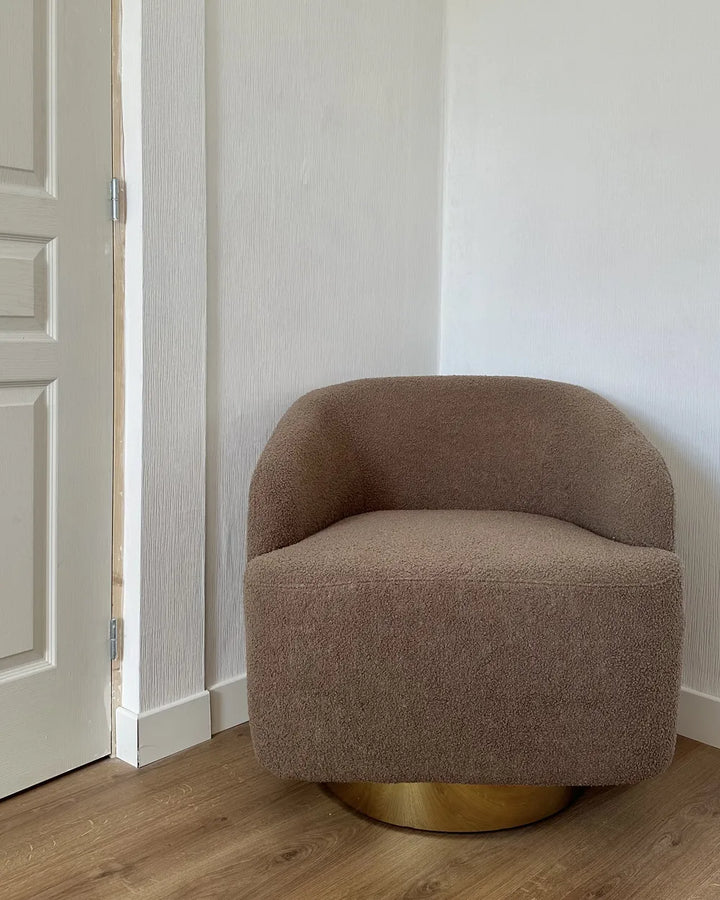 Armchair Fabric Brown Hana