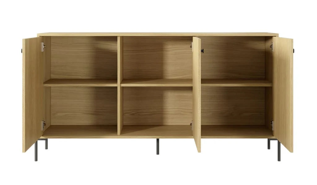 Sideboard Cabinet 157cm Scandi Oak Scandi