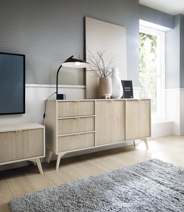 Large Sideboard Cabinet 158cm Beige Forest