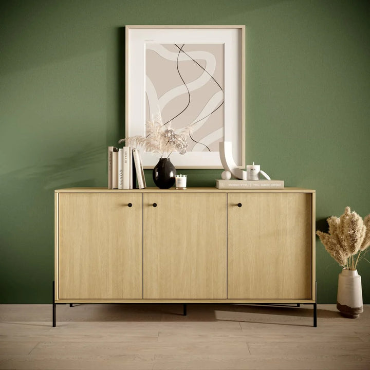 Sideboard Cabinet 157cm Scandi Oak Scandi