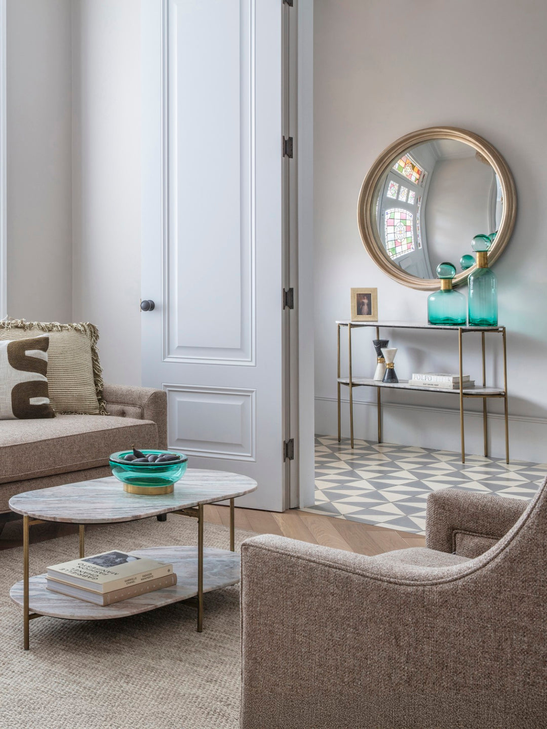 Libra Toronto Marble Top and Base Console Table